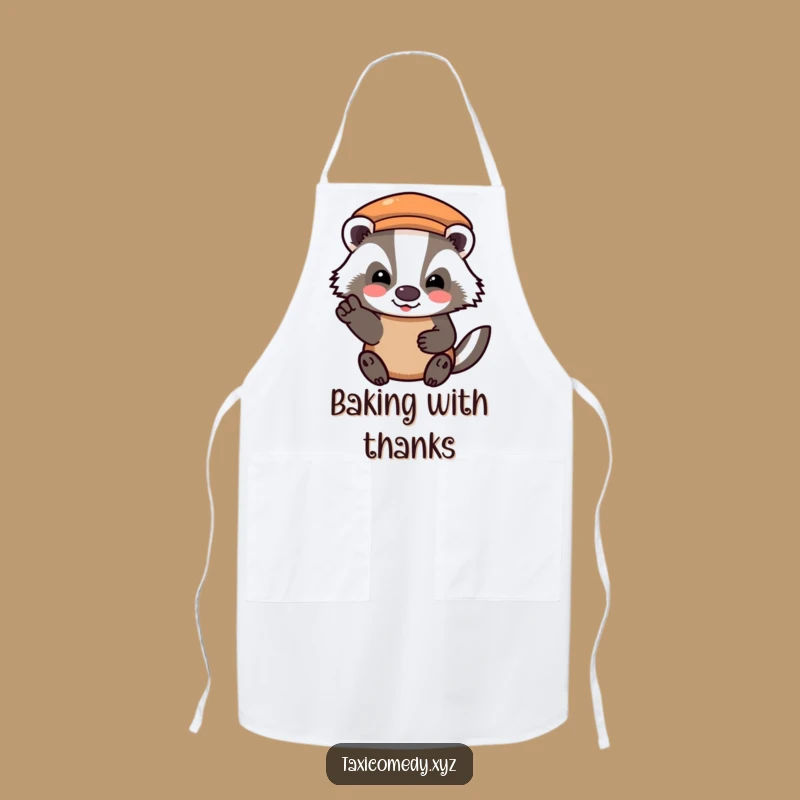Funny Badger Chef Apron - Grateful Animal's Payment, Humorous Cooking Gift