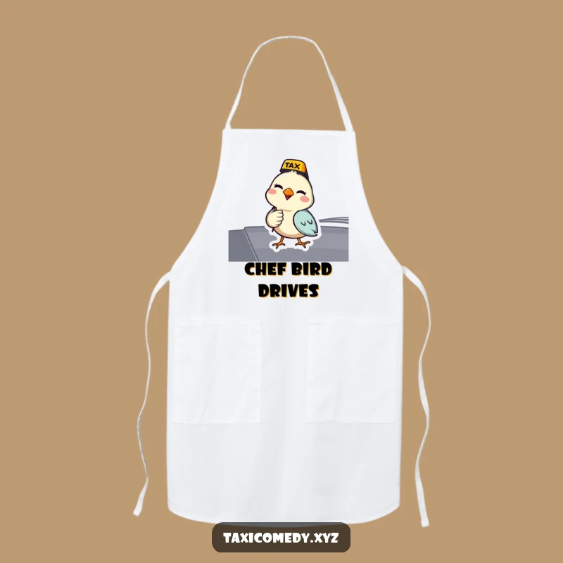 Funny Bird Apron: Winking Driver, Chef's Companion for Quirky Cooks