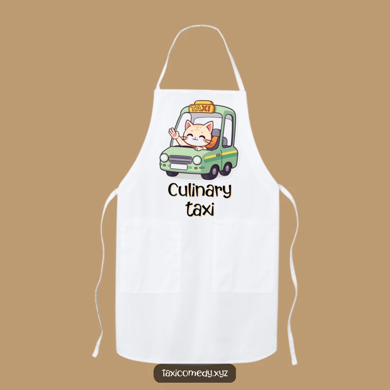 Funny Cat Taxi Goodbye Apron: Drive Home Smiles in the Kitchen