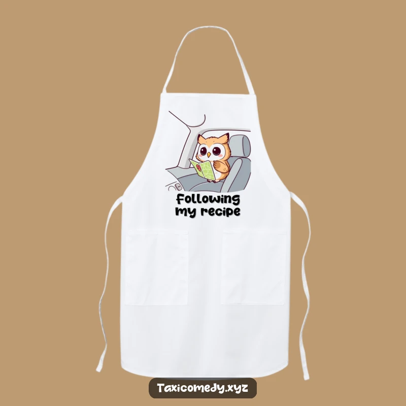 Funny Owl Navigator Apron: Whimsical Wise Owl Kitchen Wear, Perfect Cooking Gift!