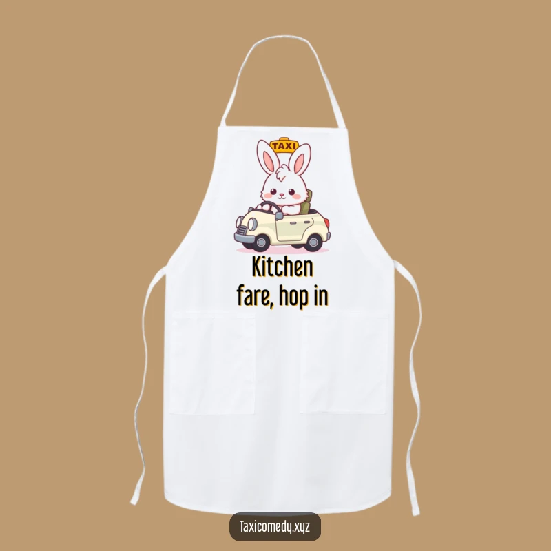 Funny Bunny Taxi Driver Apron: Kitchen Fun and Hilarious Chef Gift