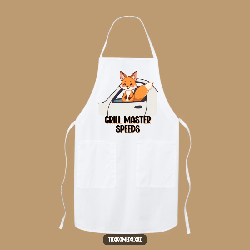Funny Fox Apron: Cheerful Rider, Chef's Companion for Adventurous Cooks