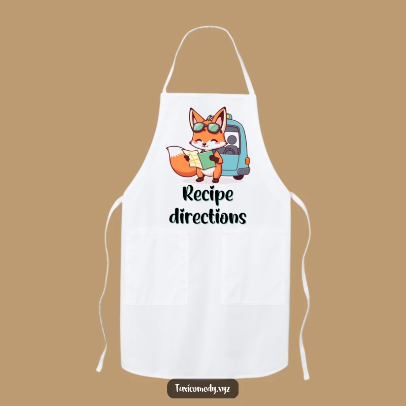 Funny Fox Navigator Apron: Cook with Clever Directions!