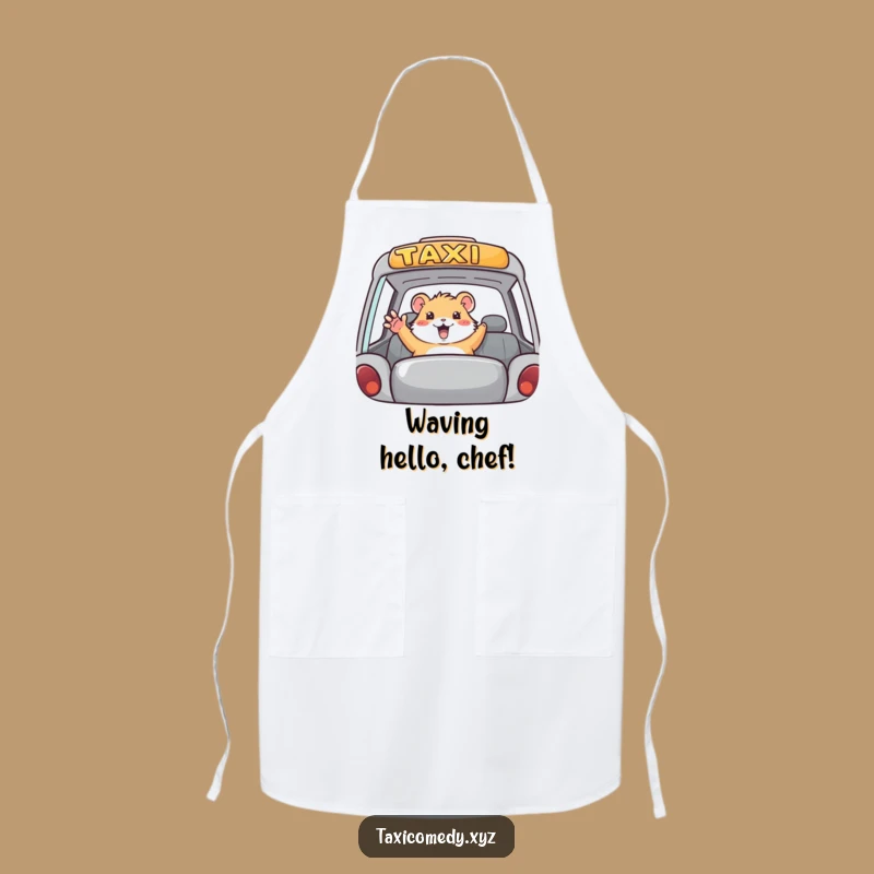 Funny Hamster Taxi Apron: Hilarious Rodent Chef Wear for Kitchen Capers