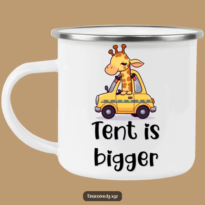 Funny Giraffe Taxi Camping Mug - Adventure Ready Humorous Drinkware