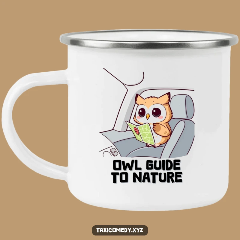Funny Owl Navigator Camping Mug: Durable Wise Owl Outdoor Gear, Perfect Gift!