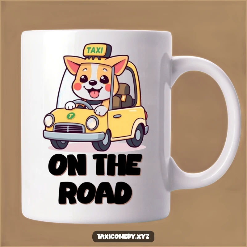 Funny Dog Taxi Driver Mug: Happy Canine Driving, Perfect Funny Gift For Dog Lovers