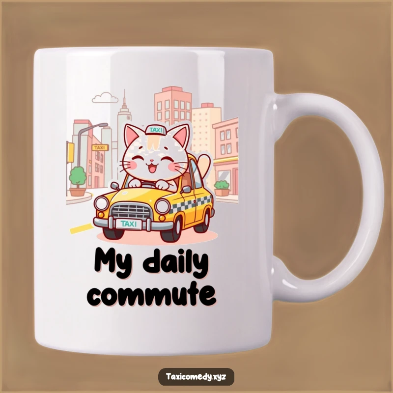 Funny Driving Cat Taxi Mug - Hilarious Gift for Cat Lovers and Drivers