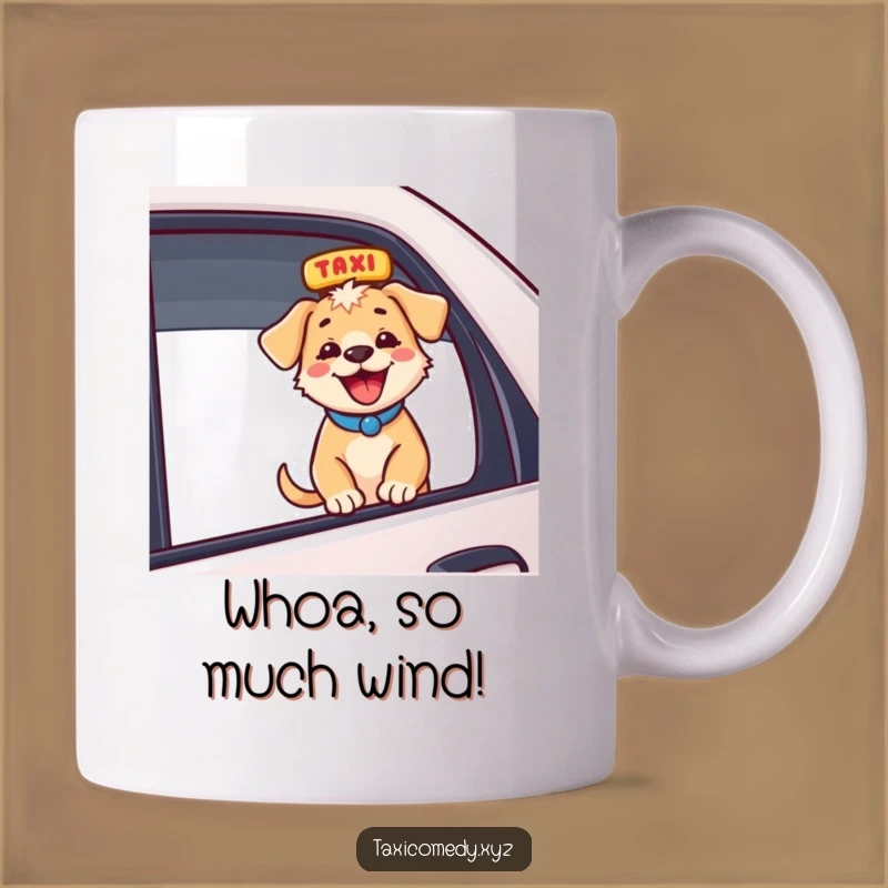 Funny Energetic Puppy Taxi Mug: Perfect Gift for Dog Lovers Who Love Laughter