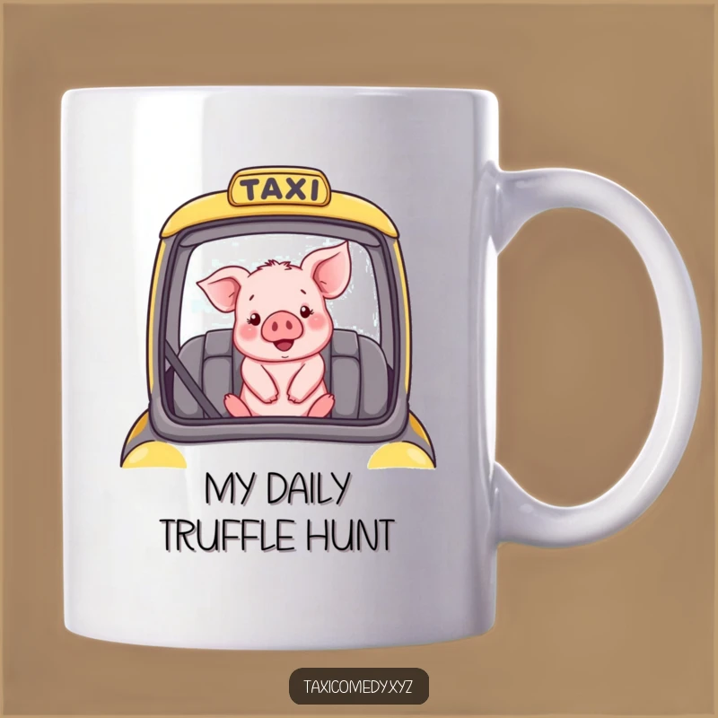 Funny Piglet Taxi Mug - Happy Passenger, Perfect Gift for Animal Lovers