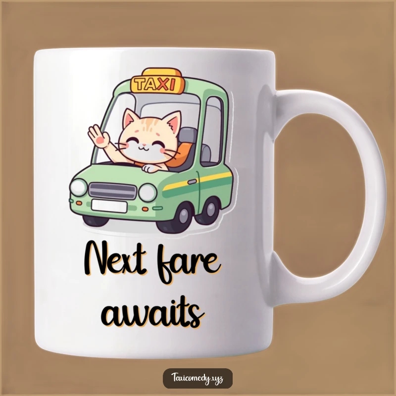 Funny Farewell Cat Taxi Mug: Hilarious Goodbye Gift for Travelers