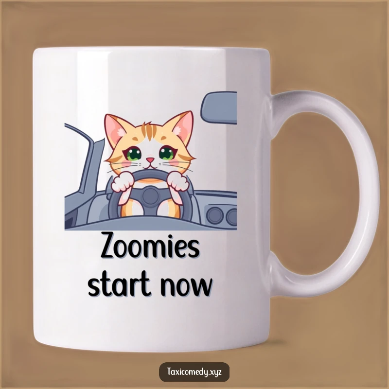 Funny Cat Driver Mug: Hilarious Gift for Feline Road Trip Fans