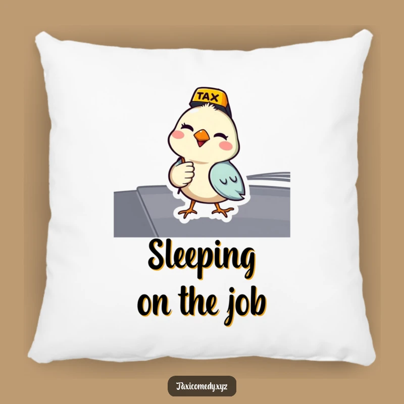 Funny Bird Pillow: Winking Driver, Soft & Hilarious Avian Accent