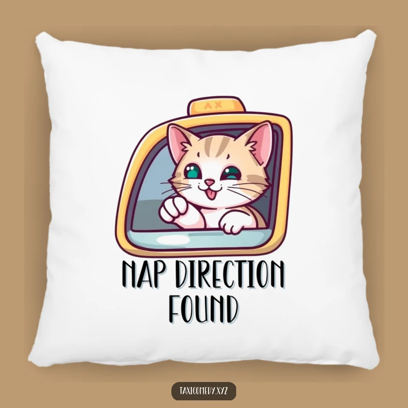 Funny Curious Cat Taxi Pillow: Snuggle with a Pointing Feline Hilariously