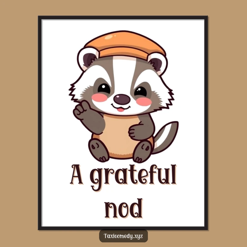 Funny Badger Fare Print - Grateful Nod Art, Humorous Digital Download Gift