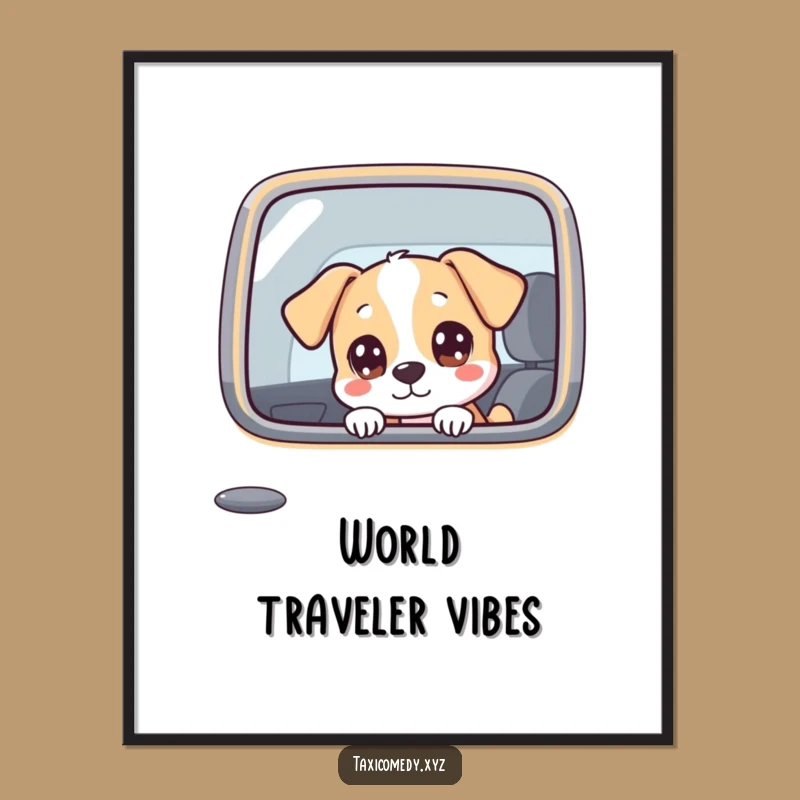 Funny Dog in Taxi Digital Art - Humorous Download for Instant Joy