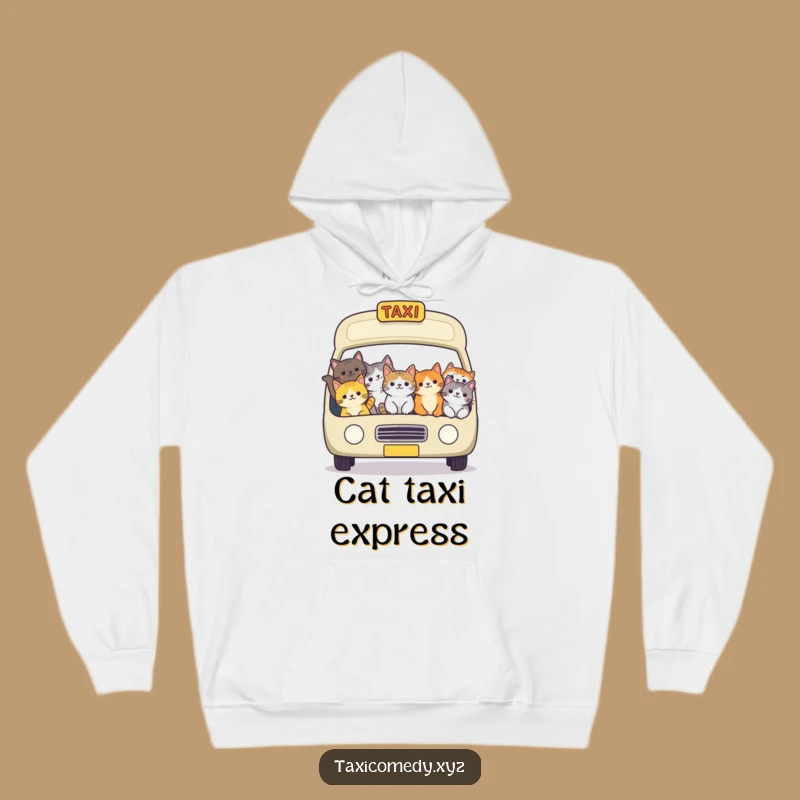 Cozy Cat Taxi Hoodie: Funny Packed Feline Sweatshirt is a Hilarious Gift