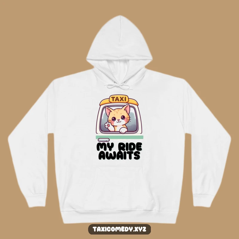 Cozy Funny Cat Taxi Hoodie: Warmth and Whimsy for Cat Lovers on the Go