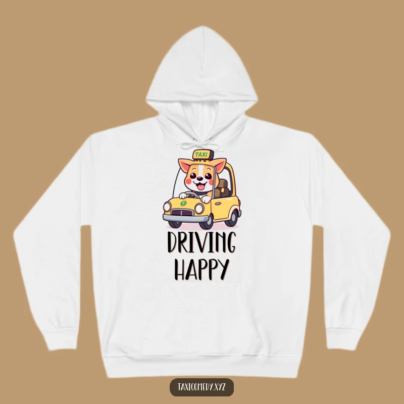 Funny Dog Taxi Driver Hoodie: Happy Canine Driving, Cozy And Hilarious Funny Gift