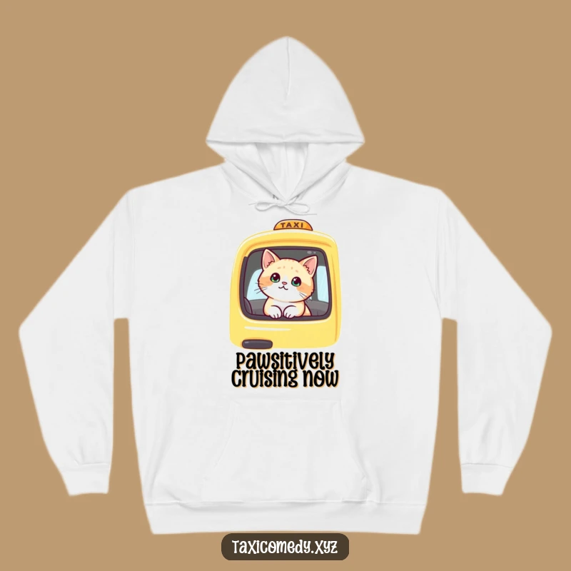 Funny Cat Taxi Hoodie: Cozy Feline Passenger Sweatshirt, Warm & Cute Animal Gift
