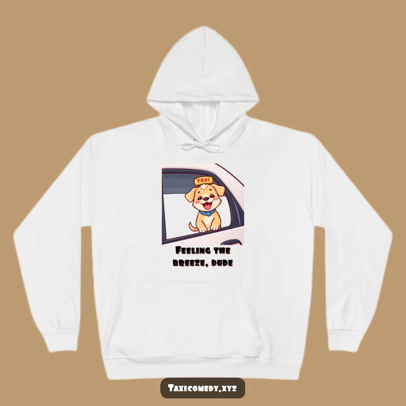 Funny Energetic Puppy Taxi Hoodie: Cozy and Hilarious Gift for Dog Fans