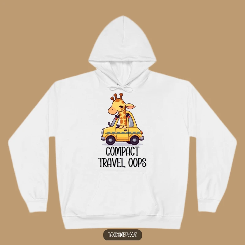 Funny Giraffe Taxi Hoodie - Cozy Humorous Sweatshirt for Unconventional Journeys