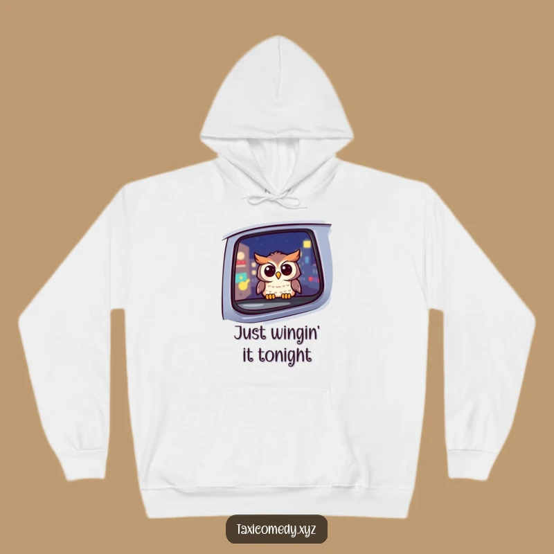 Funny Owl Taxi Hoodie: Cozy Night Ride Comfort, The Ultimate Funny Gift for All