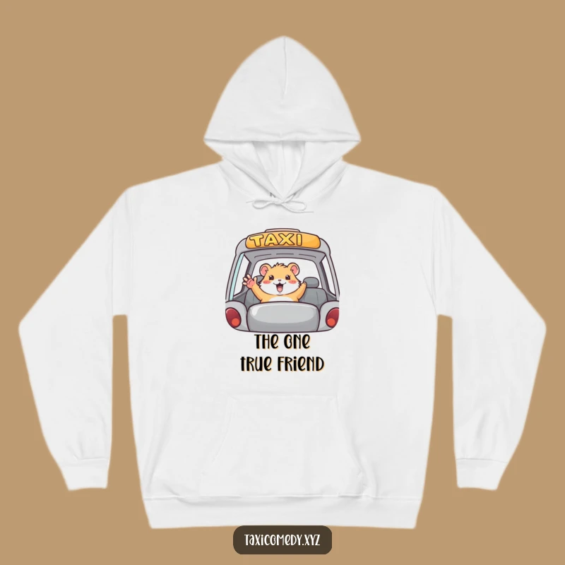 Funny Hamster Taxi Hoodie: Cozy and Hilarious Rodent Commute Wear for Chill Days