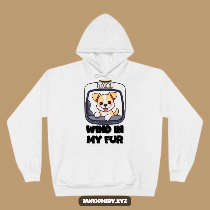 Cozy Funny Dog Taxi Hoodie: Warmth and Canine Comedy for You