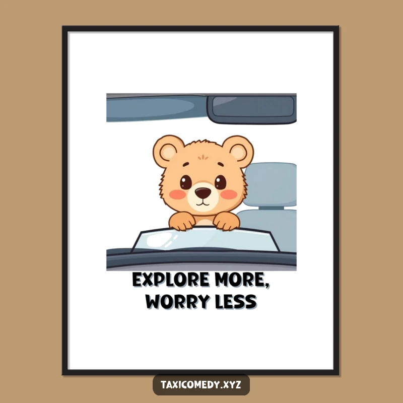 Free Printable Wall Art: Curious Bear Cub - Whimsical Downloadable Decor