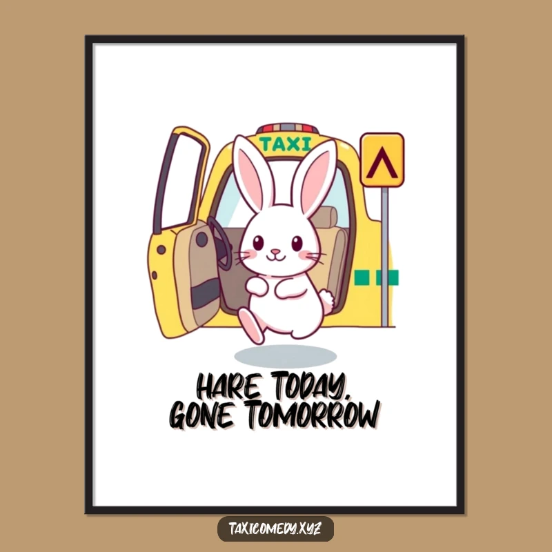 Free Printable Funny Rabbit Wall Art - Whimsical Downloadable Home Decor