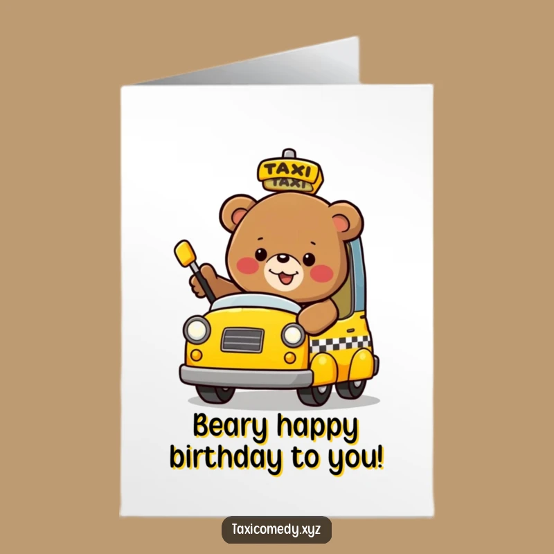 Free Printable Funny Bear Birthday Card - Bear-y Humorous Downloadable Gift