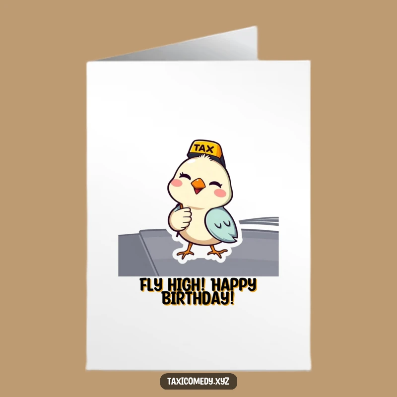 Free Printable Birthday Card: Winking Bird Taxi Driver - A Hoot of a Downloadable Gift!