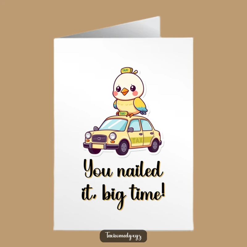 Free Printable Bird Taxi Congratulations Card: Celebrate in Style