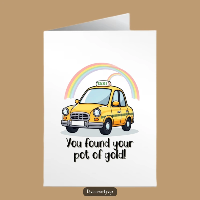 Free Printable Magical Taxi Congrats Card: Funny Downloadable Gift for Wonders