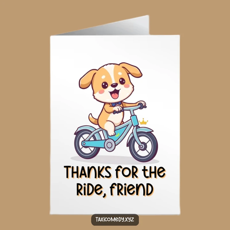 Free Printable Dog Taxi Thank You Card: Humorous Downloadable Gift for Every Occasion