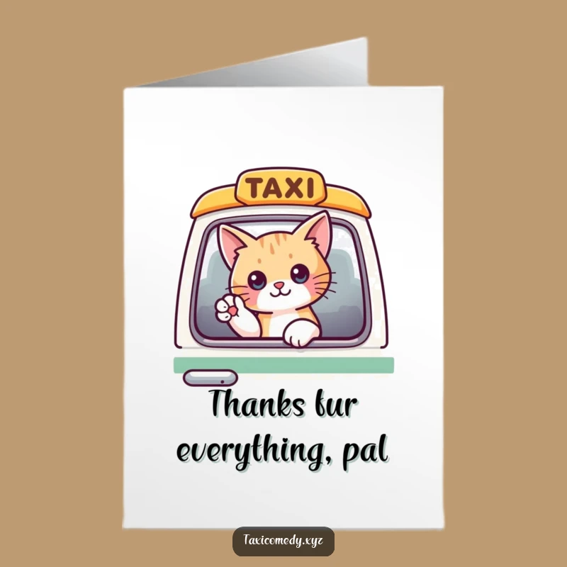 Free Printable Funny Cat Thank You Card - Downloadable Grateful Greeting