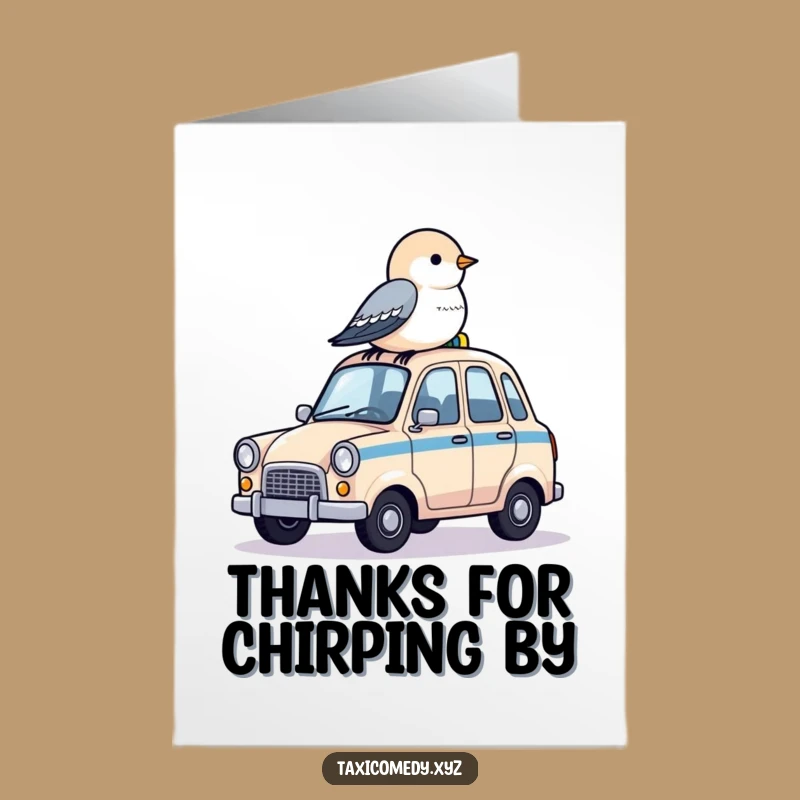 Free Printable Thank You Card: Birdy Taxi Perch Downloadable Gift