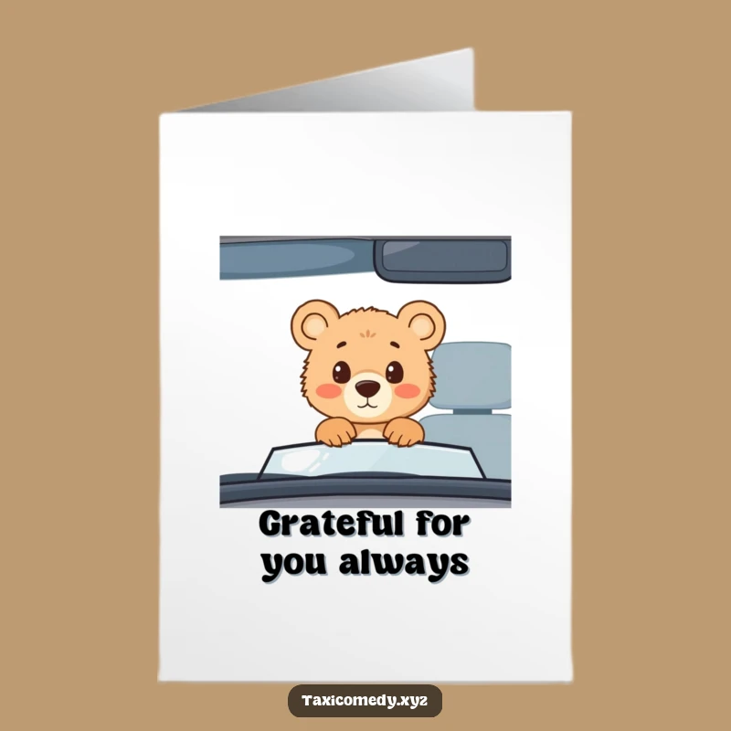 Free Printable Thank You Card: Curious Bear Cub - Sweet Downloadable Gift