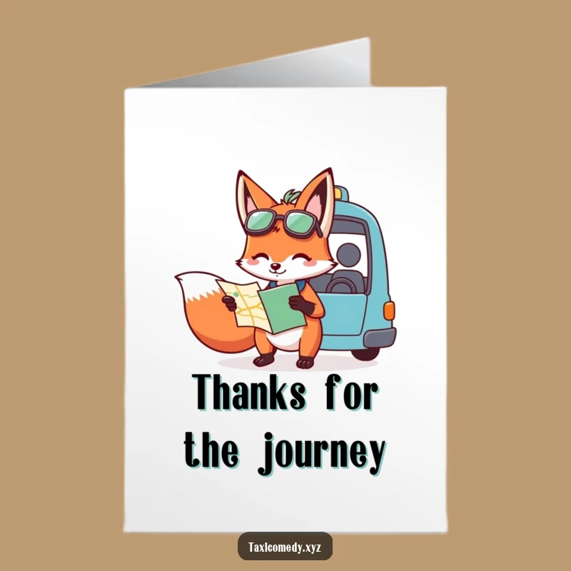 Free Printable Thank You Card: Fox Guide - Funny Appreciation Downloadable