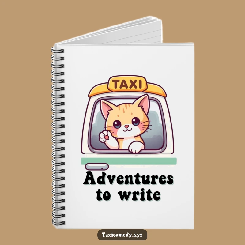 Funny Cat Taxi Notebook: Jot Down Notes with Feline Wit and Charm