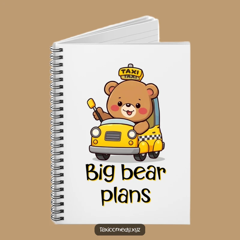 Funny Bear Taxi Notebook: Jot Down Adventures with Whimsical Flair