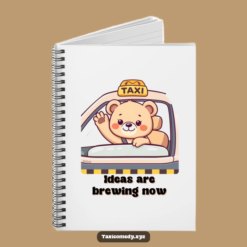 Funny Bear Cub Taxi Notebook: Cub Journal, Perfect for Notes & Ideas Gift