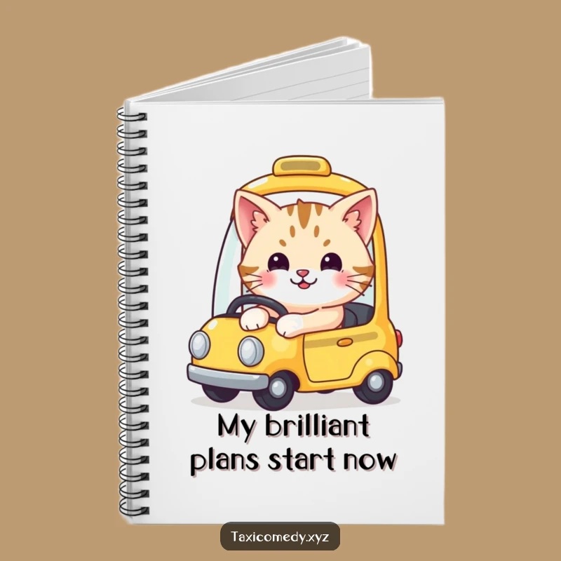 Funny Cat Taxi Driver Notebook - Hilarious Journal for Feline Fans