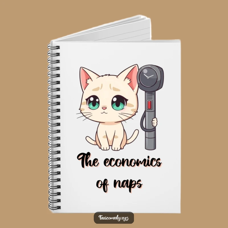 Funny Cat Taxi Meter Notebook - Humorous Journal for Cat Lovers