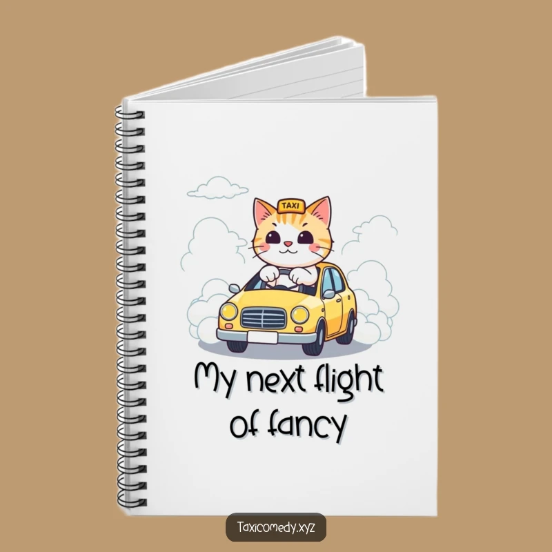 Funny Cloud Taxi Cat Notebook: Feline Driver Journal, a Perfect Funny Gift!