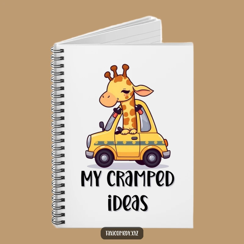Funny Giraffe Taxi Notebook - Humorous Journal for Ambitious Plans