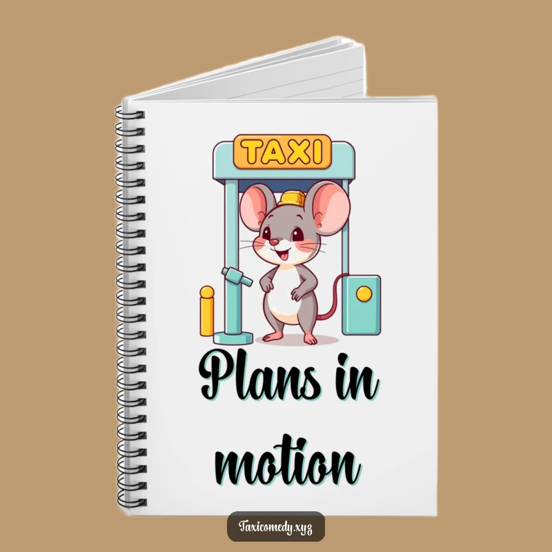 Funny Mouse Taxi Stand Notebook - Humorous Journal for Eager Planners