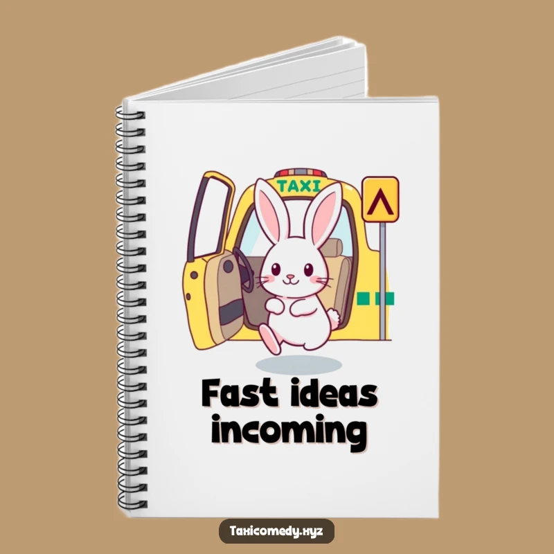 Funny Rabbit Taxi Notebook: Jot Down Ideas with Eager Flair