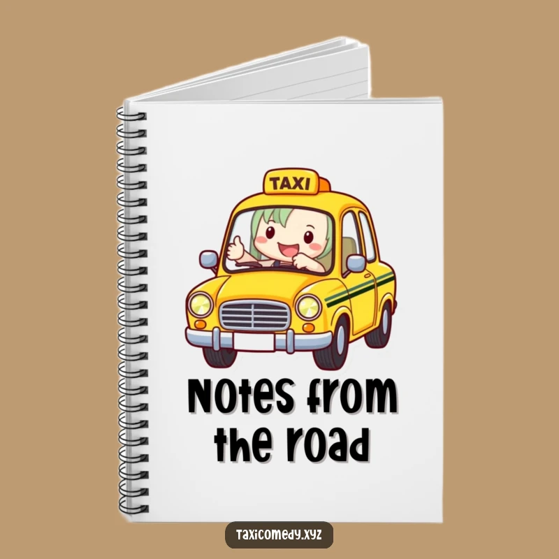Funny Taxi Driver Notebook: Cheerful Cabbie Thumbs Up, Humorous Ride Journal Gift